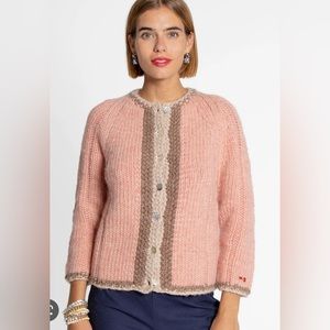 Frances Valentine Angie Piped Wool Cardigan
